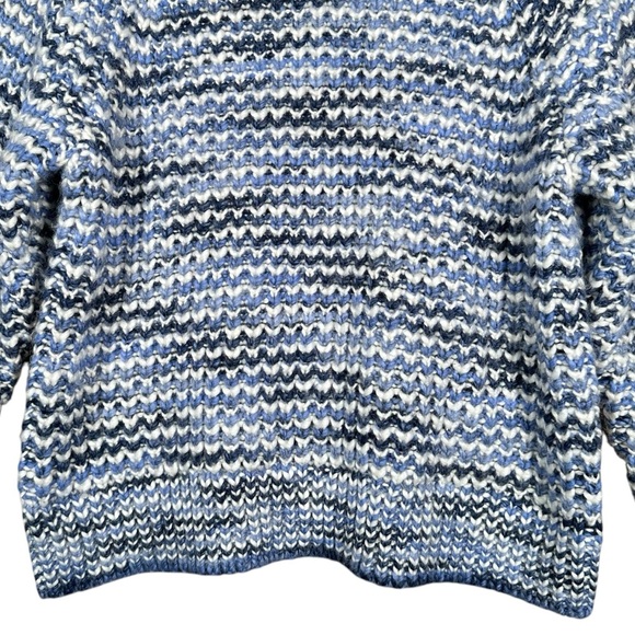 VINTAGE Chunky Marled Crochet Knit Raglan Sweater - Picture 7 of 9